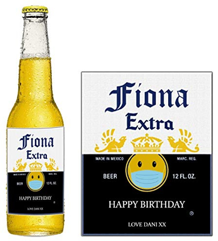 Personalised Sticker Label for Corona Extra Beer Bottle for Birthday Christmas Xmas Friend Family BL221