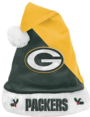 FOCO Green Bay Packers NFL 2021 Colorblock Santa Hat - Stück