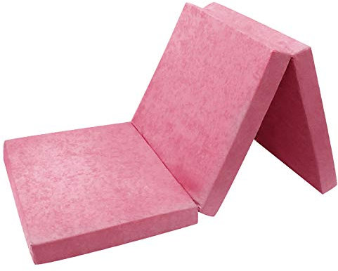 FORTISLINE - Klappmatratze 195x120x8cm - 3-teilige Faltmatratze - H2 Gästematratze - Camping Faltbare - Kamping Bett - Waschbar Bezug - Erwachsene Klappbar - Reisematratze - Schaumstoff Matratze