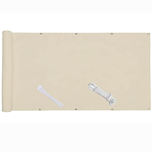 QIAOH Balkon Sichtschutz 90cmx700cm, Balkonbespannung, Balkonsichtschutz Balkonverkleidung Windschutz UV, Balkonverkleidung, Balkon-sichtschutz