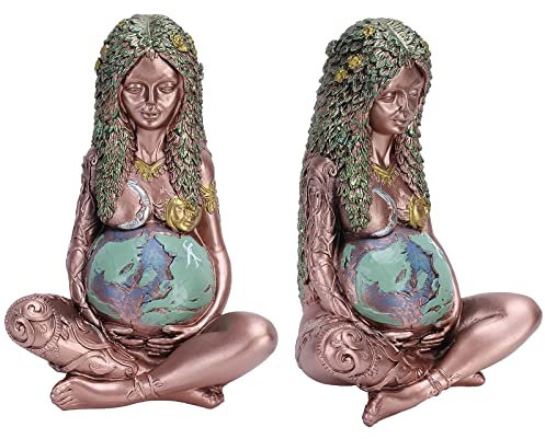 NO Millennial Gaia Statue, Mother Earth Statue, Statue, Mutter Erde Statue, Kunst Statue, Polyresin, Gaia-Statue, Gaia-Statue, Geschenk für Mama, Außendekoration, Ornament