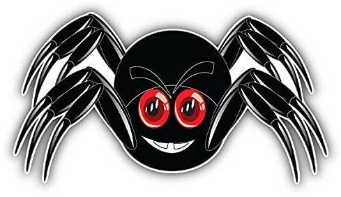 20cm! Hochwertiger Kühlschrank-Auto-Aufkleber Sticker Cartoon Comic Lustig Spaß Funny Spinne UV&Waschanlagenfest Decal