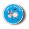 AMA SHOP Adesivo Sagomato Forza Napoli ciuccio| supporters calcio Napoli | Adesivi per Auto | Sticker per Casco, Moto, Camper | Adesivo in PVC con fondo bianco per Decalcomania Parete, Murale