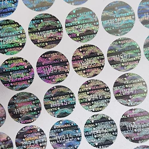 1,5 cm hohe Sicherheit, manipulationssiegel, Original-Hologramm-Etiketten/Aufkleber, mit einzigartigen sequenziellen Seriennummern, manipulationssicheren Aufklebern (350)