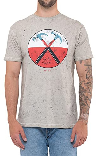 Pink Floyd T Shirt The Wall Hammers Logo Official Mens Snow Wash Sand M