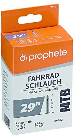 Prophete Fahrradschlauch 29 x 2,4-2,80, MTB Boost Size Schlauch, Sclaverandventil