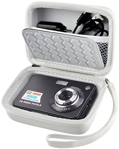 Digitalkameratasche für VOXPAN Digitalkamera für Anfänger, 8X Digital Zoom HD Digitalkamera Fotoapparat 21 MP 1080P HD 2,7 Zoll Foto Kompaktkamera, nur kleine Aufbewahrungsbox (Weiß)