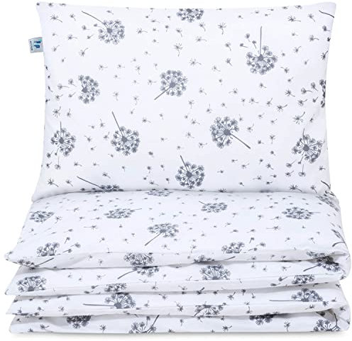 Pepi - Baby Bettwäsche Set - 135x100 cm Kinderbettdecke und Kissen 60×40 cm - Bettwäsche Baby aus Baumwolle 100% - Anti Allergisch Baby Bettdecke und Kissen - Summer Wind