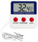 BAIRU Digitales LCD-Thermometer, Temperaturüberwachung, mit externer Sonde für Kühlschrank, Gefrierschrank, Kühlschrank, Aquarium, max/min. Aufnahme