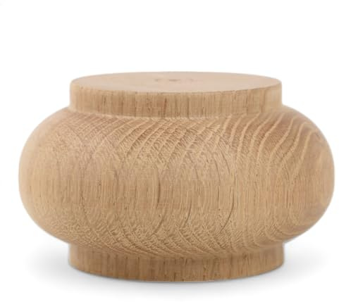 Holzando Holzfüße für Möbel aus Eiche ø95 - naturbelassenes Holz - ideal für Restauration & Reparatur - Möbelfüße Holz in Verschiedene Größen & Materialien erhältlich