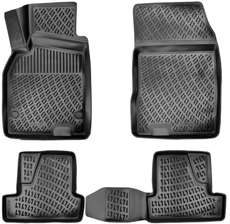 fussmattenprofi.com 3D Gummimatten Set für Renault Megane 3 III (HB) Baujahr 2009-2016 | Extra Hoher 5cm Rand Allwetter Auto Fussmatten I TPE Geruchlos rutschfest Fußmatten Zubehör