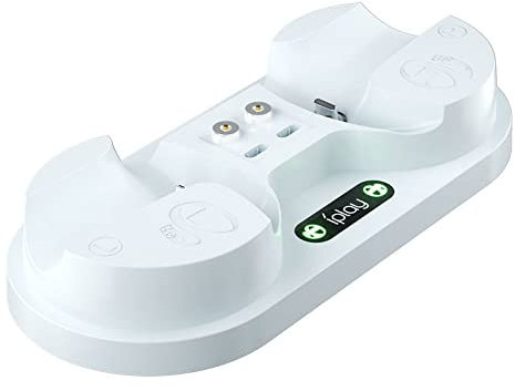 MayHei Station de charge pour manette de jeu PS5 VR2 avec lumière LED pour PSVR2 Poignée portable double chargeur