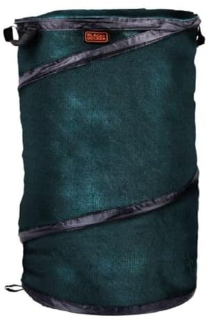 BLACK+DECKER Sac à Déchets de Jardin 120L - Sac Jardin Pliable - Sac Compost - 45 X 75 cm - Plastique - Vert