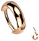 Treuheld® Breites Titan Segmentring-Clicker Piercing | 4 Farben [04.] - Rosegold