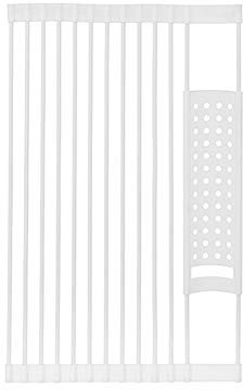 Escurreplatos, Escurridor De Platos Enrollable Fregadero De Cocina Escurridor De Platos Escurridor De Platos Escurridor De Platos Plegable para Fregadero De Cocina Plegable,Blanco,