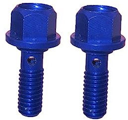 STONEDER M8 x 1,25 Banjo-Bolzen für Motorrad Bremse Ölkühler Pit Dirt Bike ATV Quad Go Kart Moped Roller (blau)