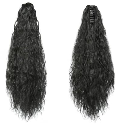 FDEETY Coda Capelli Ricci Ondulati Lunghi Naturali Artiglio Clip Posticcio Extension Acconciatura Donna Voluminosa