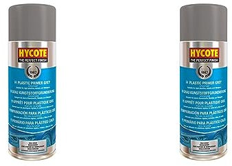 Hycote High Build Aerosol Car Spray Paint, Grey Plastic Primer, 400 ml (Pack of 2)