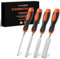 AojSup Set di Scalpelli per Legno 4 Pezzi, Set Scalpelli per Legno (6, 12, 19, 25mm), Scalpelli per Legno Professionale con Robusto Cappuccio in Metallo, Adatto a Principianti e Professionisti