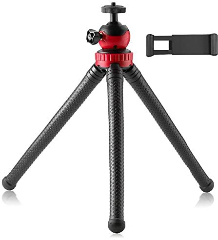 Graootoly Camera 3In1 Mobile Phone Tripod,Flexible Octopus Style Tripod Stand with Remote,for Camera/Phone/DSLR