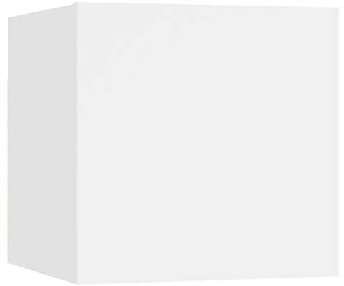 Tidyard Mobile,TV,da Parete,Moderno,in Truciolato,Bianco,30,5x30x30 cm,Mobile TV a Muro Moderno,Armadietto per TV Moderno da Parete,Armadietto per TV a Muro Moderno