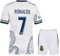 KISRAS R. Madrid #7 Weiß Dragon Heim Retro Limitierte Sonderedition Seltenes Fußball Kinder Trikot Shorts Set Jugendgrößen (Weiß,152)