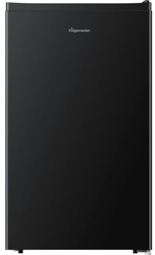 Fridgemaster MUR4894EB Compact 84cm High Fridge with Ice Box - Black - E Rated