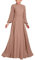 Briskorry Abaya Damen, Kaftan Damen Lang Arabisch, Lange Ärmel Gebetkleid Langes Muslimisch Burka Solide Vollständige Tesettür Giyim Lose Krepp Outfit Elegant Full Cover Hijab Eid Gebet