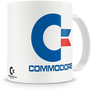 Commodore 64 Offizielles Lizenzprodukt Commodore Retro Logo Kaffeebecher (Weiß)