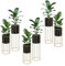 ML-Design Set di 6 Portafiori Nero-Oro 21x46,7 cm 24x70,5 cm in Acciaio Struttura in Metallo Porta Piante Porta Vasi da Fiori 6 Pezzi Fioriera Sgabello da Fiori Fioriere da Interno Esterno
