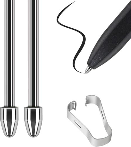 VOVIPO Lot de 2 Pointes de Rechange en Alliage de Titane pour Stylo Remarkable 2, Scribe Premium, Galaxy S - Compatibles avec Stylet EMR