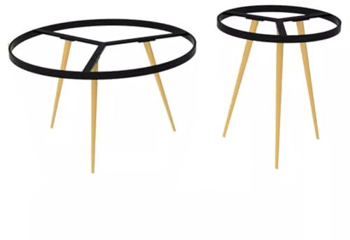 TINGTINGLI Runde Couchtischbeine aus Edelstahl, Metallfüße, Tischbeine, Beistelltischstützen, zweifarbige Kombination, for runde Couchtische, Esstische(Gold Combination)