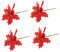 WOONEKY 15cm Stoff Weihnachten Dekorative Blumen Rot Samt Weihnachten Weihnachtsstern Baum Künstliche Blumen Urlaub