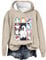 ZTFYKLIN Warehouse Deals Damen Übergangsjacke Frühling Langarmshirt Mädchen 134 Oberteile Winter Damen Pullover Rueckenprint Pullover Damen Salbeigrün Holiday Essentials for Women