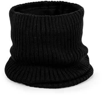 molti Herbst und Winterschal Loop Schal mit Fleece Gefütterte Wolle für Kinder Jungen Mädchen, Schlauchschal Halswärmer (Schwarz)