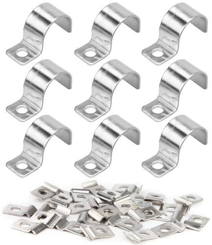 SHUOHONG 20 Pezzi Fascette Metalliche, Fascette Stringitubo di Fissaggio, Fascetta Stringitubo per Cavi e Tubi, Piccola Morsetti per Tubi, Fascette Metalliche Stringitubo, Fermacavi in Acciaio Ø 20 mm