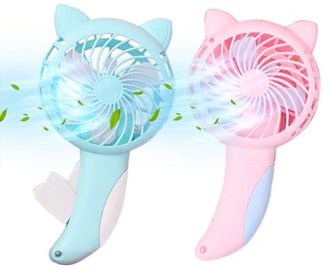 Ventilador De Prensa Manual | Pequeño Ventilador De Refrigeración Personal Para Niños: Ventilador De Juguete Para Niños, Ventilador Portátil De Mano Para Diversión Al Aire Libre, Ideal Para Aventuras