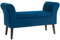 HOMCOM Sitzbank Polsterbank mit Stauraum Bettbank mit Armlehne für Flur Schlafzimmer samtartiges Polyester 111,5 x 41 x 65 cm Blau