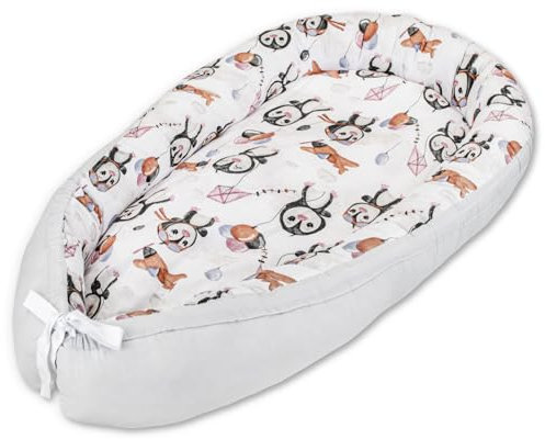 LULANDO® Babynest - Standard 100 von Oeko-Tex - multifunktionales Kuschelnest für Babys und Säuglinge - Nestchen - Reisebett - 100% Baumwolle - antiallergisch - hergestellt in der EU