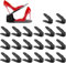 Homtone 20 Stück Schuhstapler, Schuhorganizer Platzsparend, 4 HöHenverstellbar PP Schuhtrenner, Doppelschicht rutschfest Schuhhalter, Schuhstapler Set Fuer Schrank (Schwarz)