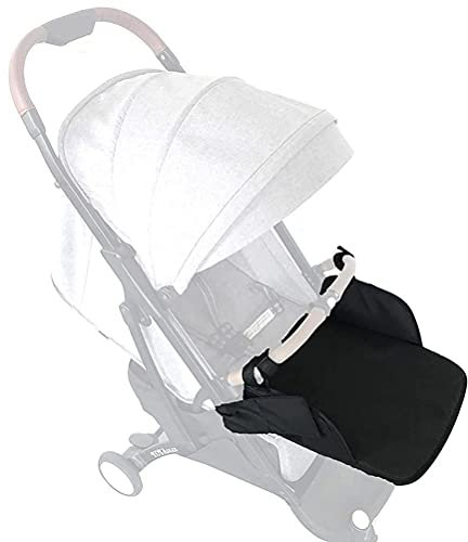 Extension Universelle de Repose-pieds de Poussette, Support de Pieds de bébé Plus Confortable, Convient aux Modèles, Fixation Facile, Toutes Saisons avec Crochet et Boucle, (noir)