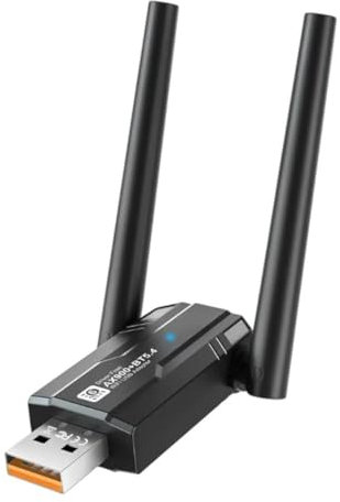Wireless USB WiFi 6 with Bluetooth 5.4 Adapter for PC 900Mbps Dual Antennas 5G/2.4G WiFi Adapter for Desktop PC Laptop Windows11/10/8/7/Vista/XP, Wireless Adapter Network, Driver Free