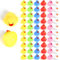 DERAYEE Badeente Gummi Ducky Badespielzeug für Kinder, Float und Squeak Mini Gelbe Enten Badewanne Spielzeug für Dusche,Geburtstag (Bunte gummiente Stil 3, 50)