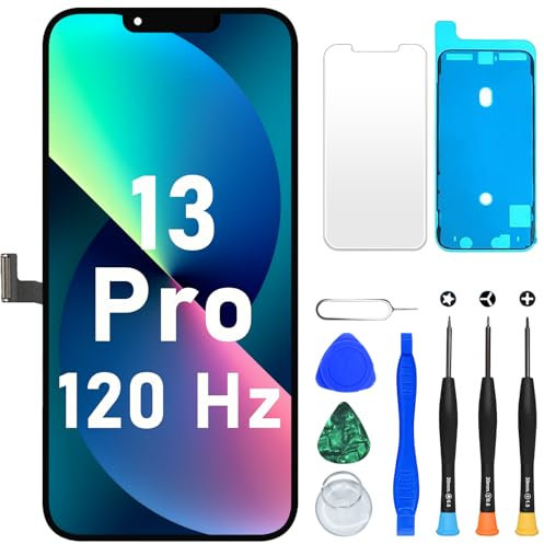DIGI4U LCD für iPhone 13 Pro Display Bildschirm Ersatz, 6,1 Full HD 3D Touch Truetone 𝑭𝒂𝒄𝒆𝑰𝑫 für iPhone 13 Pro Display Digitizer Reparaturkits(A2638, A2483, A2636, A2639, A2640)