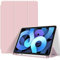 Newbillion Custodia per iPad 9/8/7 (10,2 Pollici, Modello 2021/2020/2019, 9a/8a/7a Generazione), con Portapenne,Cover Posteriore in Morbido TPU con Auto Sonno/Veglia, Rosa