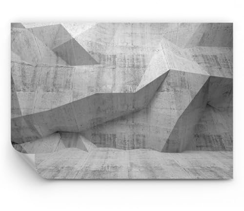 Fotomural 400x280 cm Papel Pintado Abstracto Blanco y Negro - 4183 - WF1 | Concreto Muro Gris Standard Papel pintado de papel no tejido Decoración de Pared Mural de Pared Salón Moderno ARTTOR