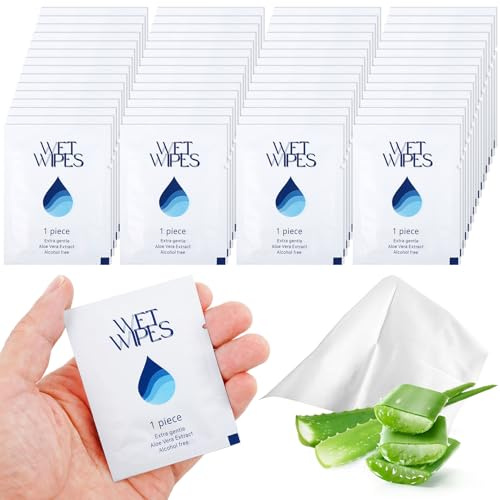 Cptoion Travel Size Wet Wipes (Pack of 200) | Travel Wet Wipes | Individually Packed | Travel Wet Wipes for Men and Women | Wet Wipes | Travel Wet Wipes