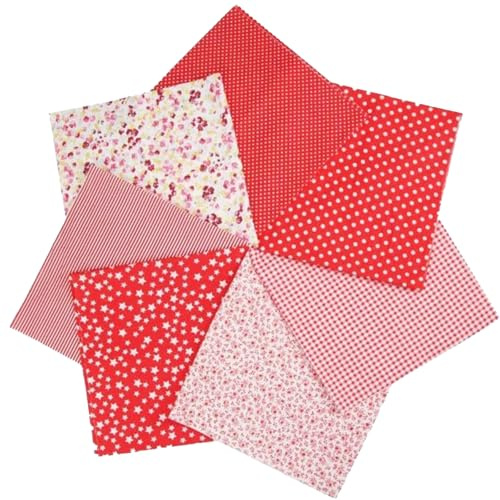7er Set Baumwollstoff Paket,50x50cm Stoffreste zum Nähen Weihnachtsstoffe Restposten Stoffe zum Nähen Kinder Meterware,Stücke Paket zum Quilten, DIY Basteln Handwerken, Puppenkleidung(Khaki)