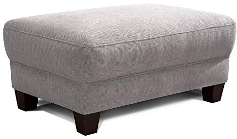 CAVADORE Hocker Gootlaand / Passend zu Landhaus Garnitur Gootlaand / Sitzhocker mit Federkern / 101 x 66 x 45 / hellgrau