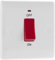 British General 874-01 Nexus weißer geformter Lichtschalter, Neon Double Pole Cooker Control Unit